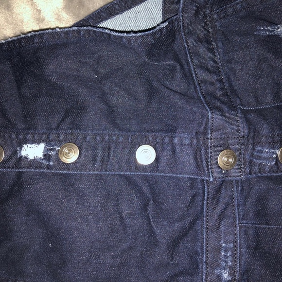 Mid Rise Overall Shorts - Picture 3 of 6